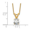 Lex & Lu 14k Yellow Gold 1/2ct. Round Lab Grown Dia. SI1/SI2, Solitaire Necklace LAL2258 - 3 - Lex & Lu
