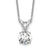 Lex & Lu 14k White Gold 1/2ct. Round Lab Grown Dia. VS/SI, Solitaire Necklace LAL2261 - Lex & Lu