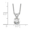 Lex & Lu 14k White Gold 1/2ct. Round Lab Grown Dia. VS/SI, Solitaire Necklace LAL2261 - 3 - Lex & Lu