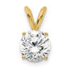 Lex & Lu 14k Yellow Gold 3/4ct. Round Lab Grown Dia. SI1/SI2, Solitaire Pendant LAL2272 - Lex & Lu