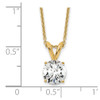 Lex & Lu 14k Yellow Gold 3/4ct. Round Lab Grown Dia. SI1/SI2, Solitaire Necklace LAL2273 - 3 - Lex & Lu