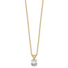 Lex & Lu 14k Yellow Gold 3/4ct. Round Lab Grown Dia. SI1/SI2, Solitaire Necklace LAL2274 - 2 - Lex & Lu
