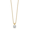 Lex & Lu 14k Yellow Gold 1.00ct. Round Cert. Lab Grown Dia. Solitaire Pendant LAL2280 - 2 - Lex & Lu