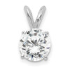 Lex & Lu 14k White Gold 1.00ct. Cert. VS/SI, Lab Grown Dia. Solitaire Pendant LAL2281 - Lex & Lu