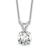 Lex & Lu 14k White Gold 1.00ct. Round Cert. Lab Grown Dia. Solitaire Pendant LAL2284 - Lex & Lu