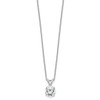 Lex & Lu 14k White Gold 1.00ct. Round Cert. Lab Grown Dia. Solitaire Pendant LAL2284 - 2 - Lex & Lu