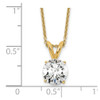 Lex & Lu 14k Yellow Gold 1.00ct. Round Lab Grown Dia SI1/SI2, Solitaire Necklace LAL2286 - 3 - Lex & Lu