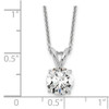 Lex & Lu 14k White Gold 1.00ct. Round Lab Grown Dia. SI1/SI2, Solitaire Necklace LAL2290 - 3 - Lex & Lu