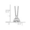 Lex & Lu 14k White Gold True Origin Lab Grown Dia. VS/SI, Slide Pendant Necklace LAL2300 - 5 - Lex & Lu
