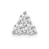 Lex & Lu 14k White Gold Lab Grown Dia. SI1/SI2, G H I, 3-Stone Triangle Pendant LAL2303 - Lex & Lu