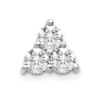 Lex & Lu 14k White Gold Lab Grown Dia. SI1/SI2, G H I, 3-Stone Triangle Pendant LAL2306 - Lex & Lu