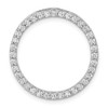 Lex & Lu 14k White Gold Lab Grown Diamond SI1/SI2, G H I, Circle Pendant LAL2322 - Lex & Lu
