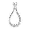 Lex & Lu 14k White Gold Lab Grown Diamond SI1/SI2, G H I, Teardrop Pendant LAL2333 - 3 - Lex & Lu