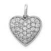 Lex & Lu 14k White Gold Lab Grown Diamond SI1/SI2, G H I, Heart Pendant LAL2348 - Lex & Lu