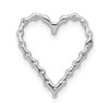 Lex & Lu 14k White Gold Lab Grown Diamond SI1/SI2, G H I, Heart Slide Pendant LAL2349 - 3 - Lex & Lu