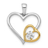 Lex & Lu 14k Two-tone Gold Lab Grown Diamond SI1/SI2, G H I, Pendant LAL2350 - Lex & Lu