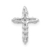 Lex & Lu 14k White Gold Lab Grown Diamond SI1/SI2, G H I, Cross Pendant LAL2355 - 3 - Lex & Lu