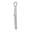 Lex & Lu 14k White Gold Polished Lab Grown Diamond SI1/SI2, G H I, Cross Pendant LAL2368 - 2 - Lex & Lu