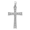 Lex & Lu 14k White Gold Lab Grown Diamond SI1/SI2, G H I, Cross Pendant LAL2389 - Lex & Lu