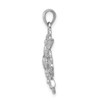 Lex & Lu 14k White Gold Filigree Lab Grown Diamond SI1/SI2, G H I, Pendant LAL2404 - 2 - Lex & Lu