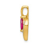 Lex & Lu 10k Yellow Gold Diamond & .25 Ruby Pendant - 2 - Lex & Lu