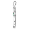 Lex & Lu 14k White Gold Cr Emerald, Lab Grown Dia. SI1/SI2, G H I, Cross Pendant LAL2442 - 2 - Lex & Lu