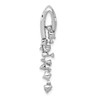 Lex & Lu 14k White Gold Lab Grown Diamond SI1/SI2, G H I, & Created Ruby Pendant LAL2449 - 3 - Lex & Lu