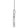 Lex & Lu 14k White Gold True Origin Lab Grown Dia Bloom Fashion Pendant Necklace LAL2460 - 6 - Lex & Lu