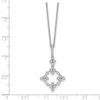 Lex & Lu 14k White Gold True Origin Lab Grown Dia Bloom Fashion Pendant Necklace LAL2460 - 7 - Lex & Lu