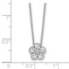 Lex & Lu 14k White Gold True Origin Lab Grown Dia VS/SI, Floral Pendant Necklace LAL2464 - 7 - Lex & Lu