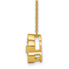 Lex & Lu 14k Yellow Gold True Origin Lab Grown Dia. Floral Pendant Necklace LAL2469 - 2 - Lex & Lu