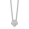 Lex & Lu 14k White Gold True Origin Lab Grown Dia. VS/SI, Bloom Pendant Necklace LAL2470 - 2 - Lex & Lu