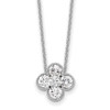 Lex & Lu 14k White Gold True Origin Lab Grown Dia. VS/SI, Bloom Pendant Necklace LAL2476 - Lex & Lu