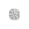 Lex & Lu 14k White Gold Lab Grown Diamond SI1/SI2, G H I, Cushion Halo Pendant LAL2483 - Lex & Lu