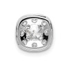 Lex & Lu 14k White Gold Lab Grown Diamond SI1/SI2, G H I, Cushion Halo Pendant LAL2486 - 3 - Lex & Lu