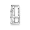 Lex & Lu 14k White Gold Lab Grown Diamond SI1/SI2, G H I, 3-stone Pendant LAL2489 - 2 - Lex & Lu