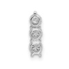 Lex & Lu 14k White Gold Lab Grown Diamond SI1/SI2, G H I, 3-stone Pendant LAL2489 - 3 - Lex & Lu