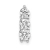 Lex & Lu 14k White Gold Lab Grown Diamond SI1/SI2, G H I, 3-stone Pendant LAL2490 - Lex & Lu