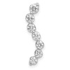 Lex & Lu 14k White Gold Lab Grown Diamond SI1/SI2, G H I, 7 stone Pendant LAL2495 - Lex & Lu