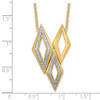 Lex & Lu 14k Yellow Gold Polished Fancy Diamond 18'' Necklace LAL2502 - 3 - Lex & Lu
