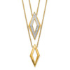 Lex & Lu 14k Yellow Gold Polished Fancy Double Strand Diamond 16'' Necklace - Lex & Lu