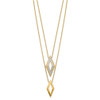 Lex & Lu 14k Yellow Gold Polished Fancy Double Strand Diamond 16'' Necklace - 2 - Lex & Lu