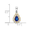 Lex & Lu 14k Two-tone Gold Sapphire and Diamond Pendant LAL2571 - 3 - Lex & Lu