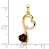 Lex & Lu 14k Yellow Gold Garnet and Diamond Pendant LAL2620 - 3 - Lex & Lu