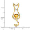 Lex & Lu 10k Yellow Gold Citrine and Diamond Cat Pendant - 3 - Lex & Lu