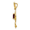 Lex & Lu 10k Yellow Gold Garnet and Diamond Cat Pendant - 2 - Lex & Lu