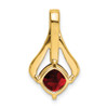 Lex & Lu 14k Yellow Gold Garnet and Diamond Pendant LAL2721 - 4 - Lex & Lu