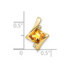 Lex & Lu 10k Yellow Gold Citrine and Diamond Pendant LAL2732 - 3 - Lex & Lu