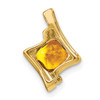 Lex & Lu 10k Yellow Gold Citrine and Diamond Pendant LAL2732 - 4 - Lex & Lu