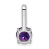 Lex & Lu 14k White Gold Amethyst and Diamond Pendant LAL2764 - 4 - Lex & Lu